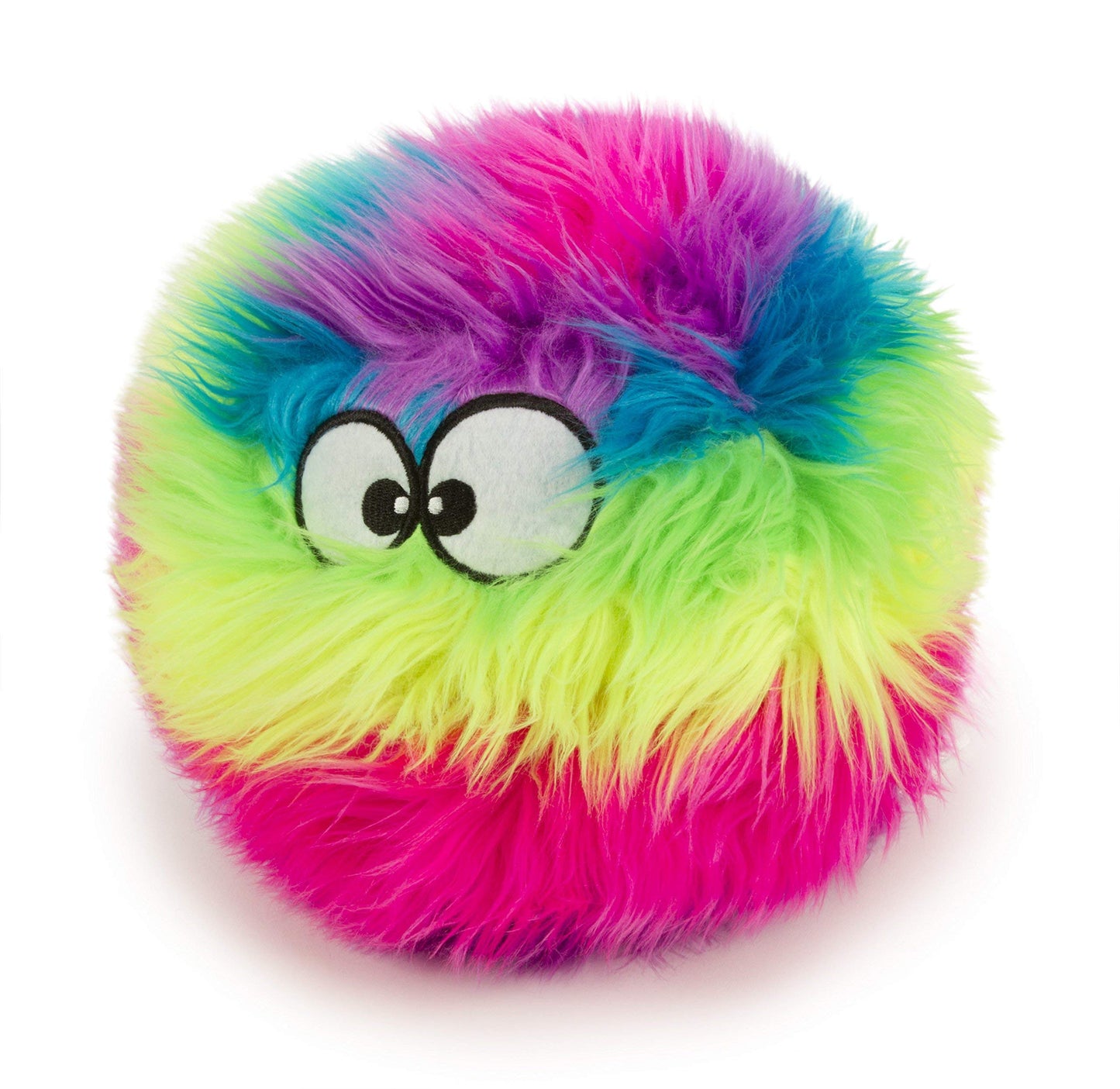 goDog Furballz Squeaky Plush Ball Dog Toy, Chew Guard Technology Plush