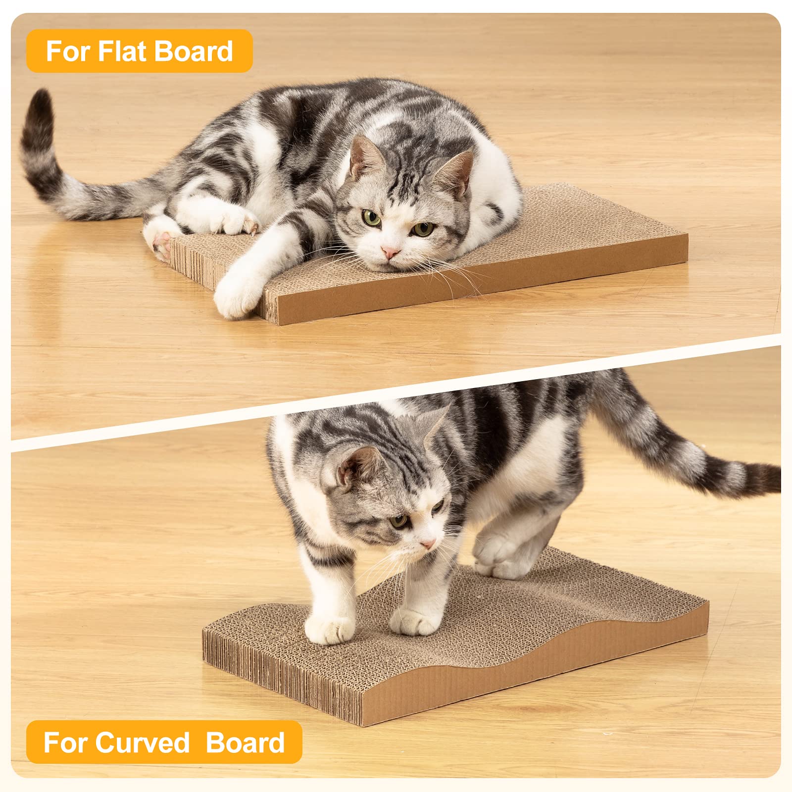 Poils bebe 5 PCS Cat Scratcher with Box, Reversible Cat Scratchers