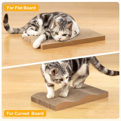 Poils bebe 5 PCS Cat Scratcher with Box, Reversible Cat Scratchers