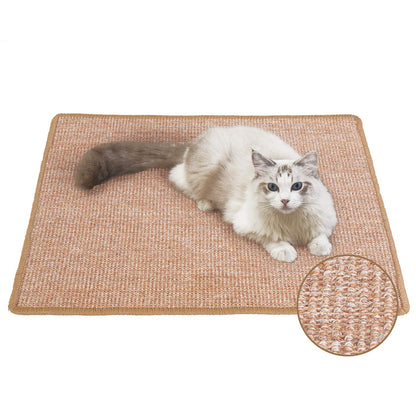 FUKUMARU Cat Scratcher Mat, Natural Sisal Cat Scratch Mats, Pad