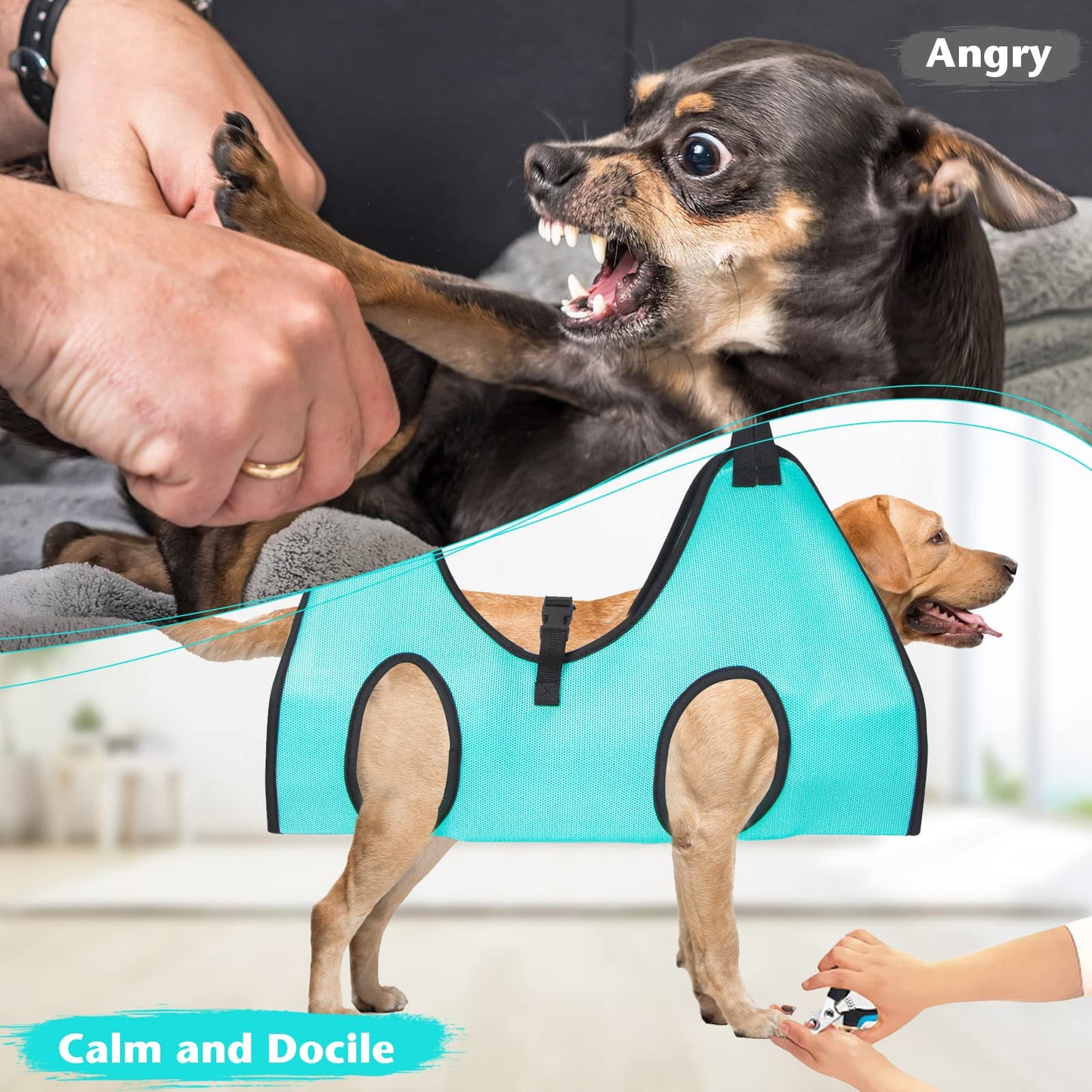 ATESON Dog Grooming Hammock Upgrade Pet Grooming Harness for Nail