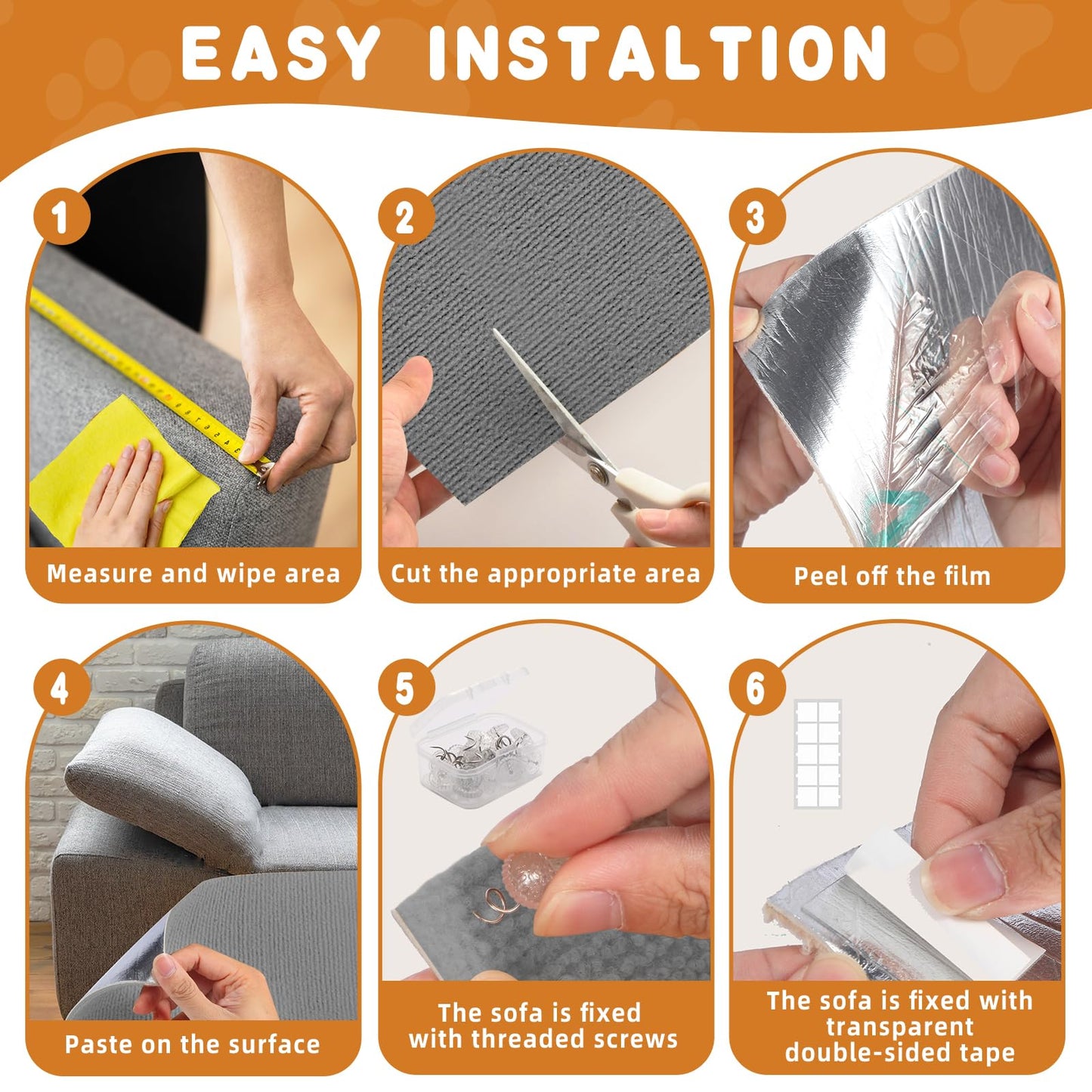 ACEDIGI 4pack Cat Scratch Couch Furniture and Wall Protector, Tower