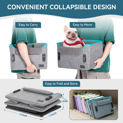 PETSFIT Dog Car Seats for Small Dogs Patented Safety Buckles Seat
