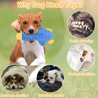 LECHONG No Stuffing Dog Toys for Aggressive Chewers, Squeaky Dog Toys