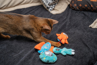 Puffy Crew Interactive Catnip Cat Plush Toy, Space Travel Catnip