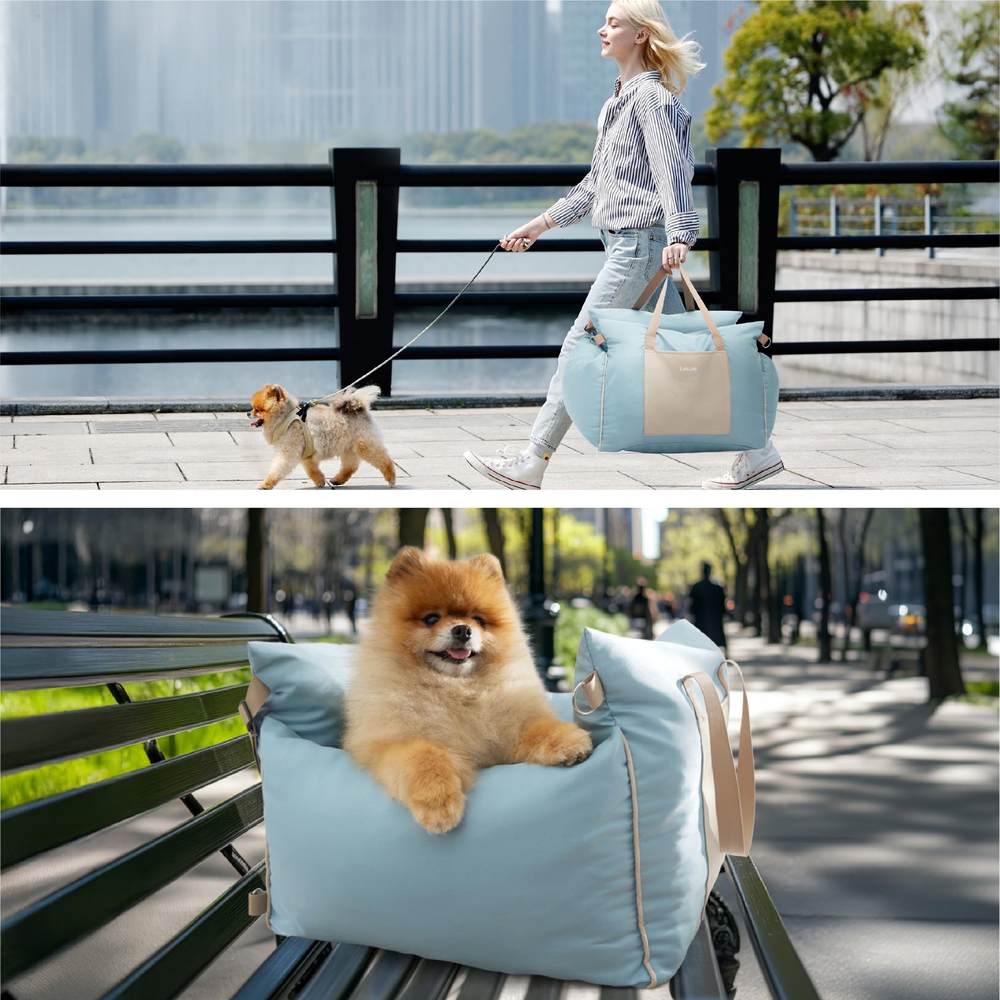 Lesure Small Dog Car Seat for Small Dogs Soft Dog Booster Seat Seat