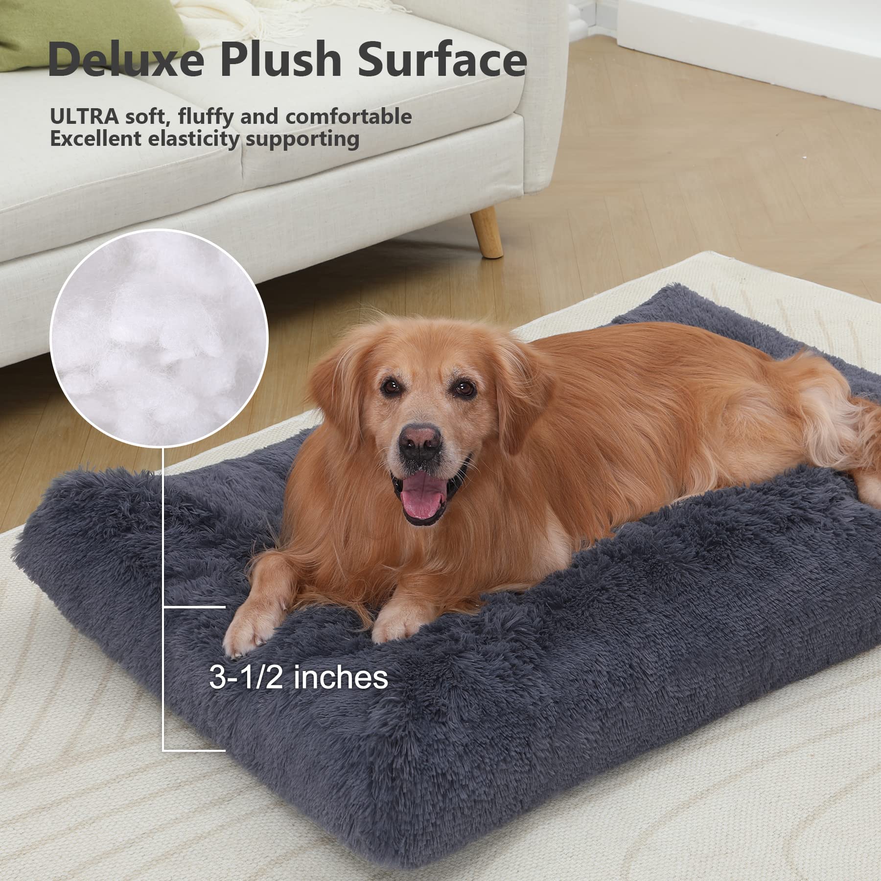 Vonabem Jumbo Dog Bed Washable with Removable Cover Waterproof, Bed