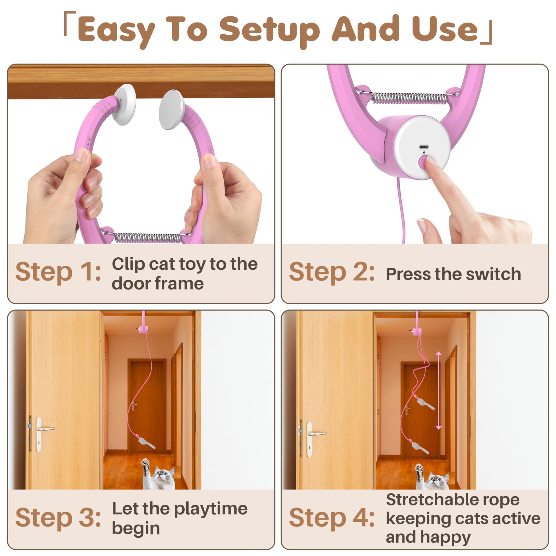 Bolpetizo Cat Toy Interactive for Indoor Cats, Smart USB Catnip