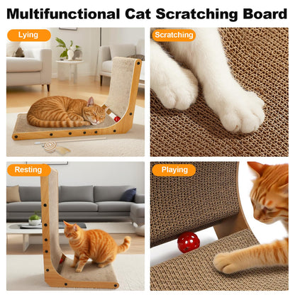 Goosheep L-Shaped Cat Scratcher 2-in1 Scratching Board for Posts