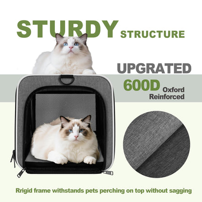GAPZER Cat Carrier 18x11x11 Top Load Soft Pet Travel Bag Over Bag