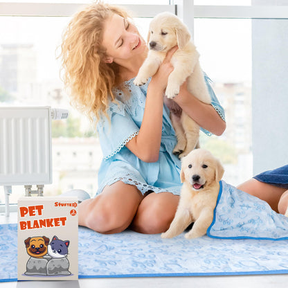Stuffed Dog Blanket, Soft Throw Flannel Fleece Blanket Crate