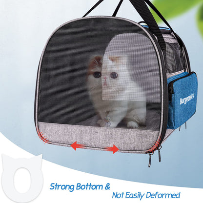 BurgeonNest Cat Carrier for Large Cats Soft-Sided Pet Carrier