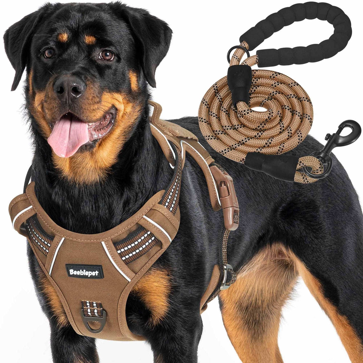 Beebiepet Heavy Duty Tactical Dog Harness for Large Dogs, No Harness
