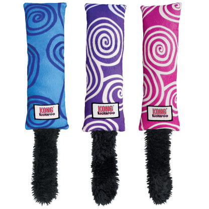 KONG Kickeroo Swirl Cat Toy Plush with Crinkle Sound, Soft Catnip Toy