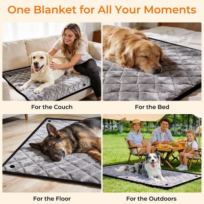 URPOWER Dogs Back Seat Extender with Non-Slip Blanket, 1 Hard Seat