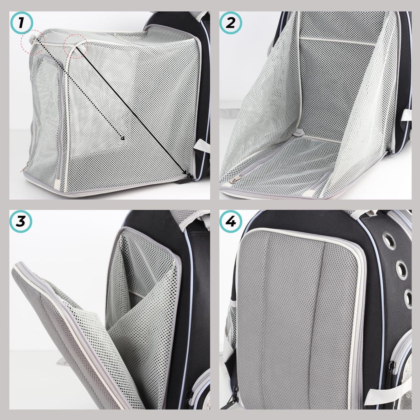 Lollimeow Expandable Cat Backpack Carrier