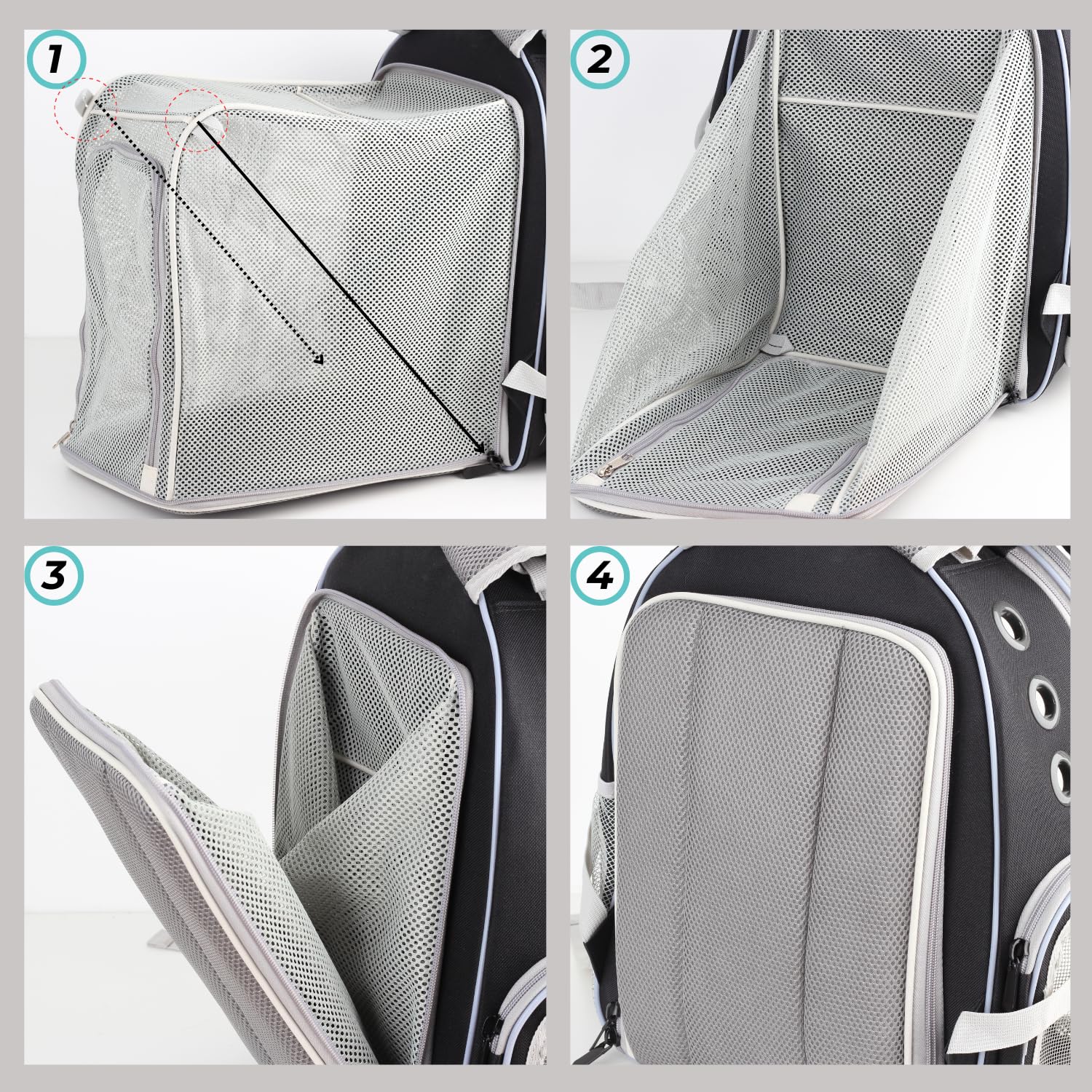 Lollimeow Expandable Cat Backpack Carrier