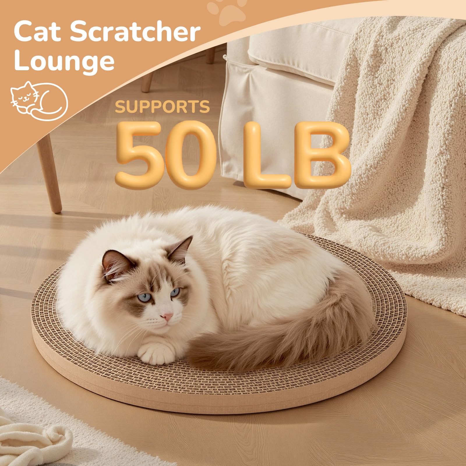 6pcs Cat Scratch Pad, Cat Scratcher Cardboard Cat Scratching Pads
