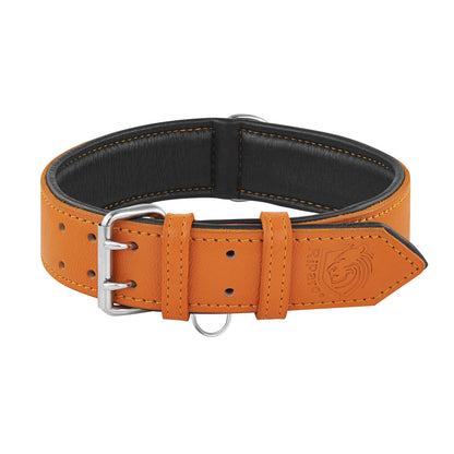 Riparo Leather Dog Collar, Large Dog Collar, Padded Heavy Duty Collar