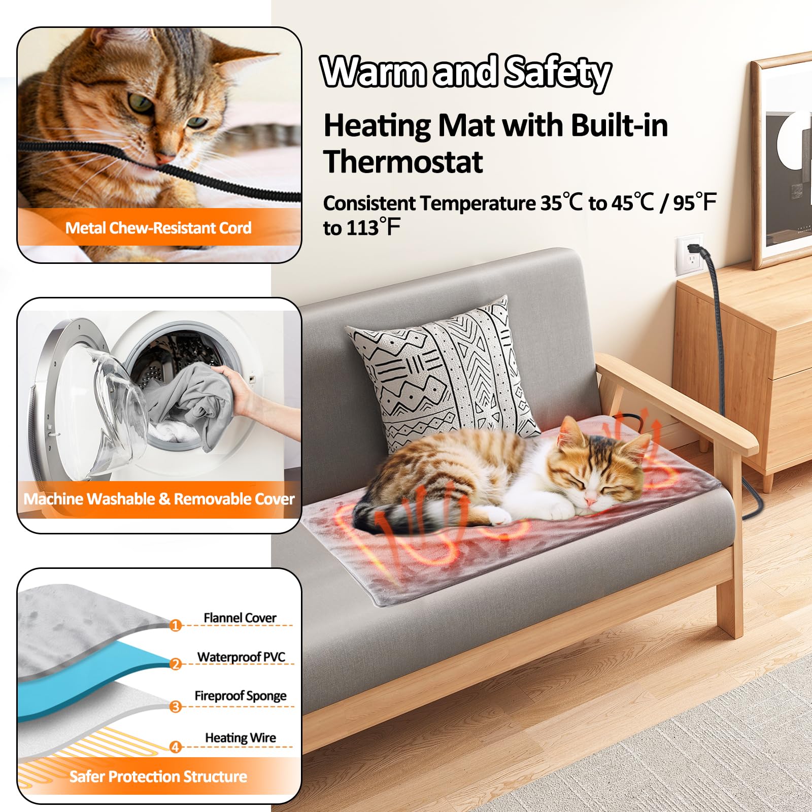 Texsens Heated Cat House for Outside Weatherproof Large Outdoor House