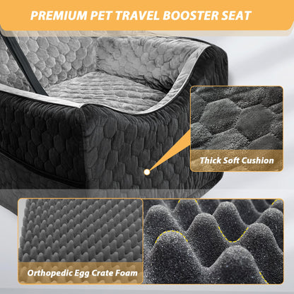 Dog Car Seat for Small/Medium Dogs, Memory Foam Dog Booster Seat