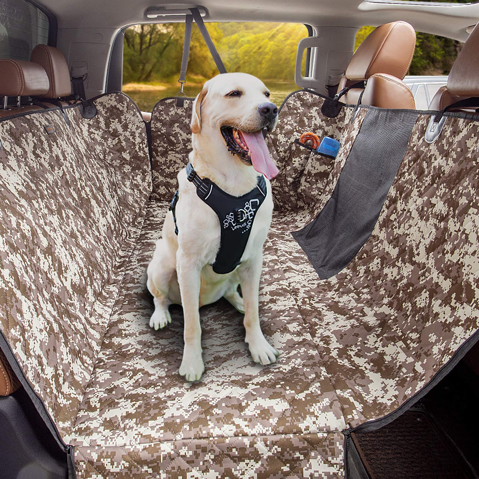 iBuddy Dog Truck Seat Cover with Mesh Window Waterproof Pet Seat Cover