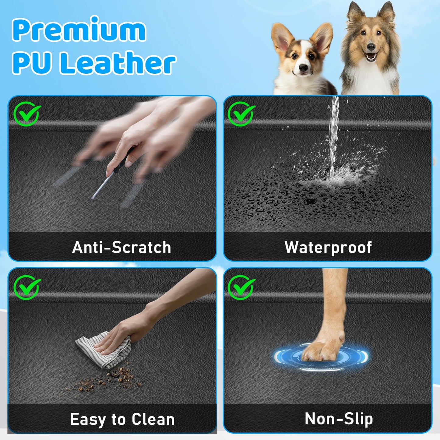 URPOWER 2026 Upgraded Back Seat Extender for Dogs Large Hard Seat