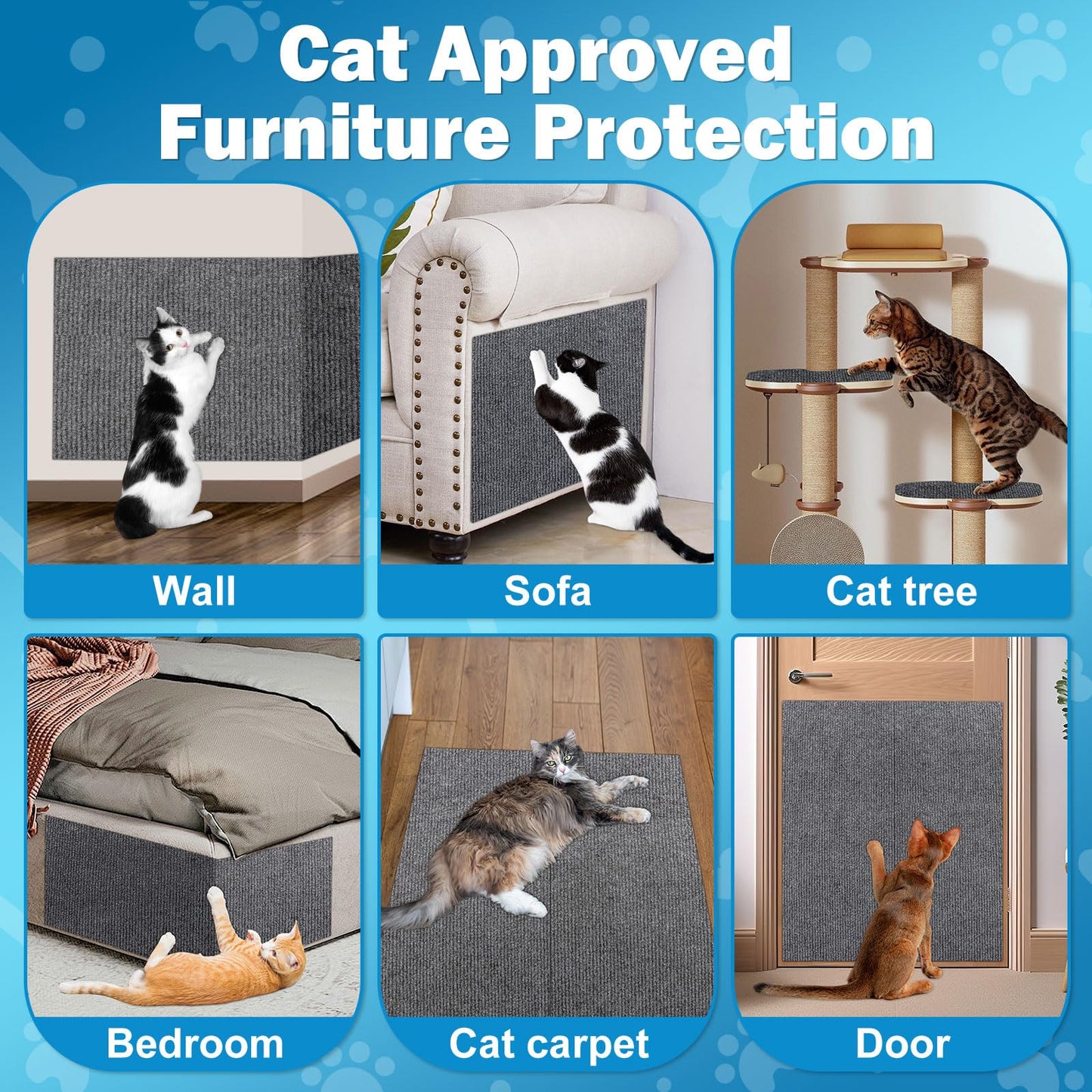 ​ENONCI Anti Scratch Pads for Cats, Furniture Protector for Couch Pads