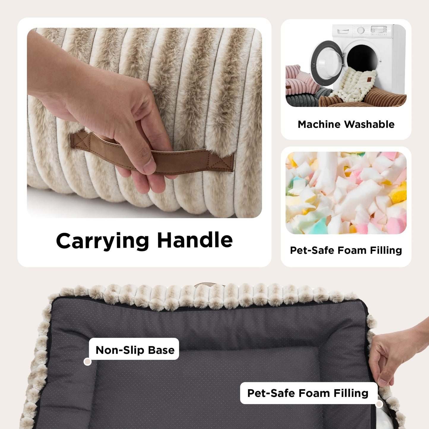 Bedsure ComfyFleece Cute Cat Couch for Pets Fluffy Cat beds