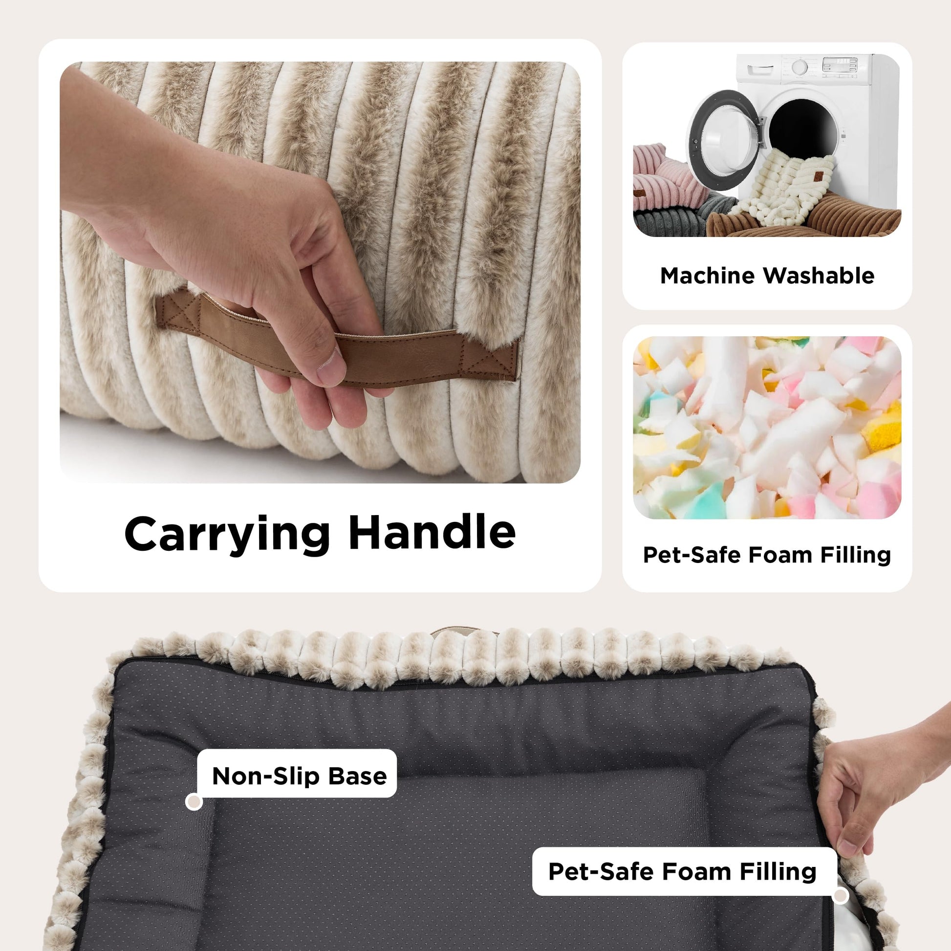 Bedsure ComfyFleece Cute Cat Couch for Pets Fluffy Cat beds