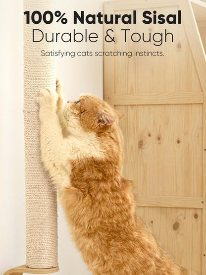 FUKUMARU Cat Wall Scratcher, 28" Wall Mounted Kitten Scratching Post