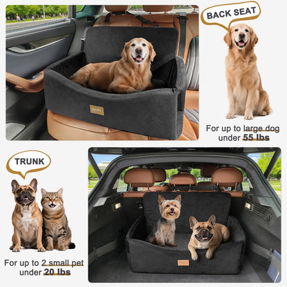 JOEJOY Dog Car Seat for Large Medium Sized Dogs Under Dog Booster Seat