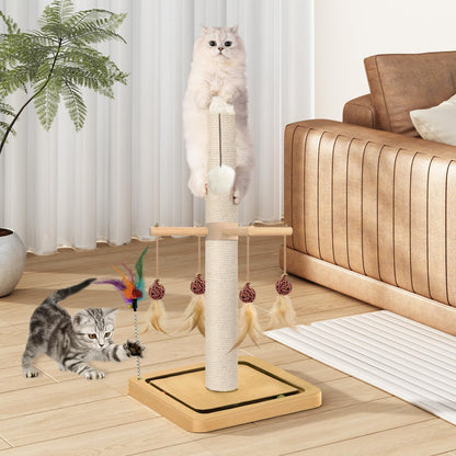 Cat Scratching Post, Sisal, Scratcher Tree Tower for Indoor Tower