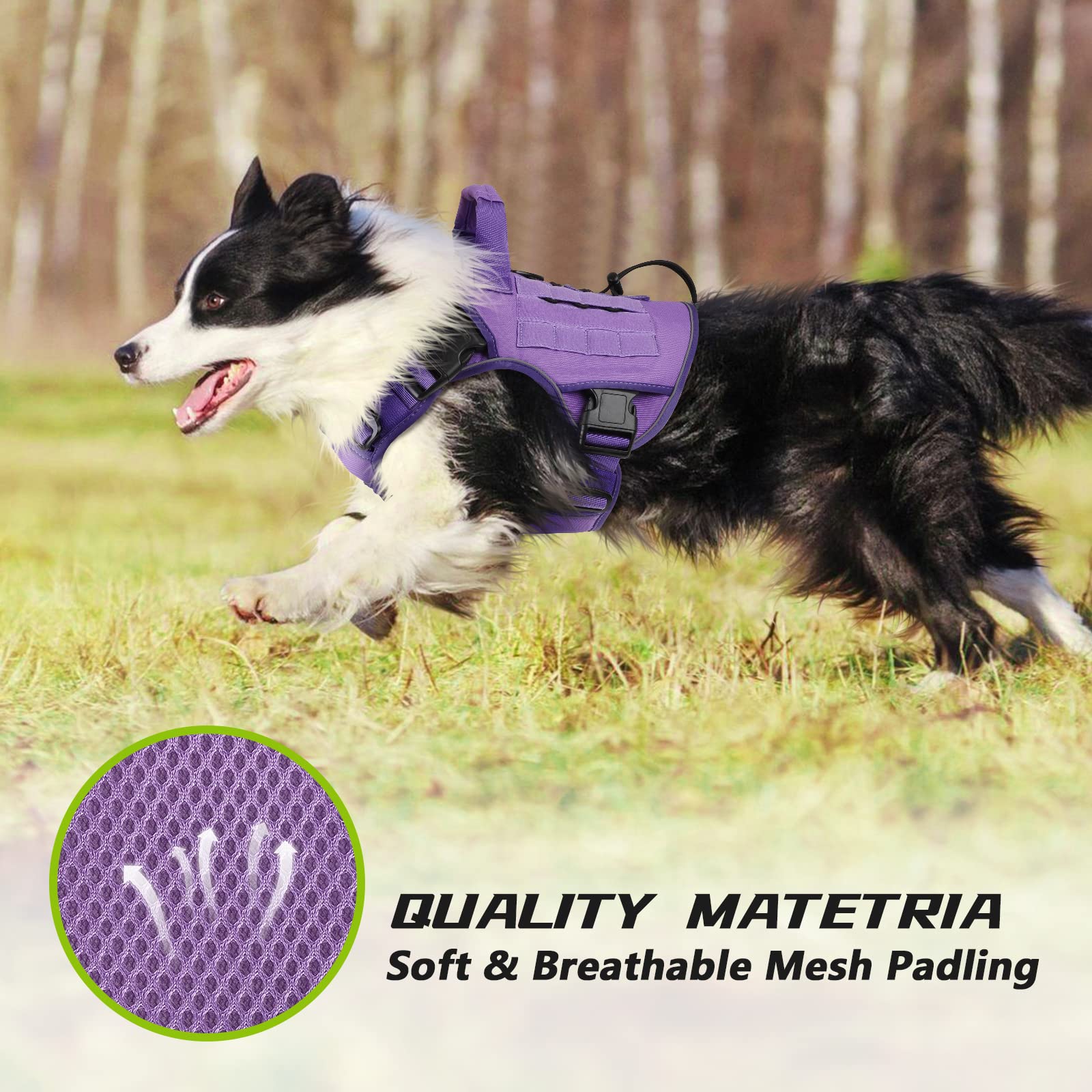 WINGOIN Tactical Dog Harness with Handle Tactical Dog Harness