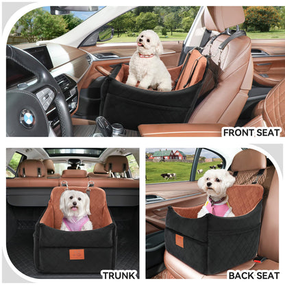 GL GLENSLAVE Dog Car Seat for Small/Medium Dogs, Dog Booster Car Seat