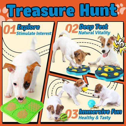 Forfon 9 Pack All-Around Dog Puzzle Toy Set -Mentally Stimulating Set