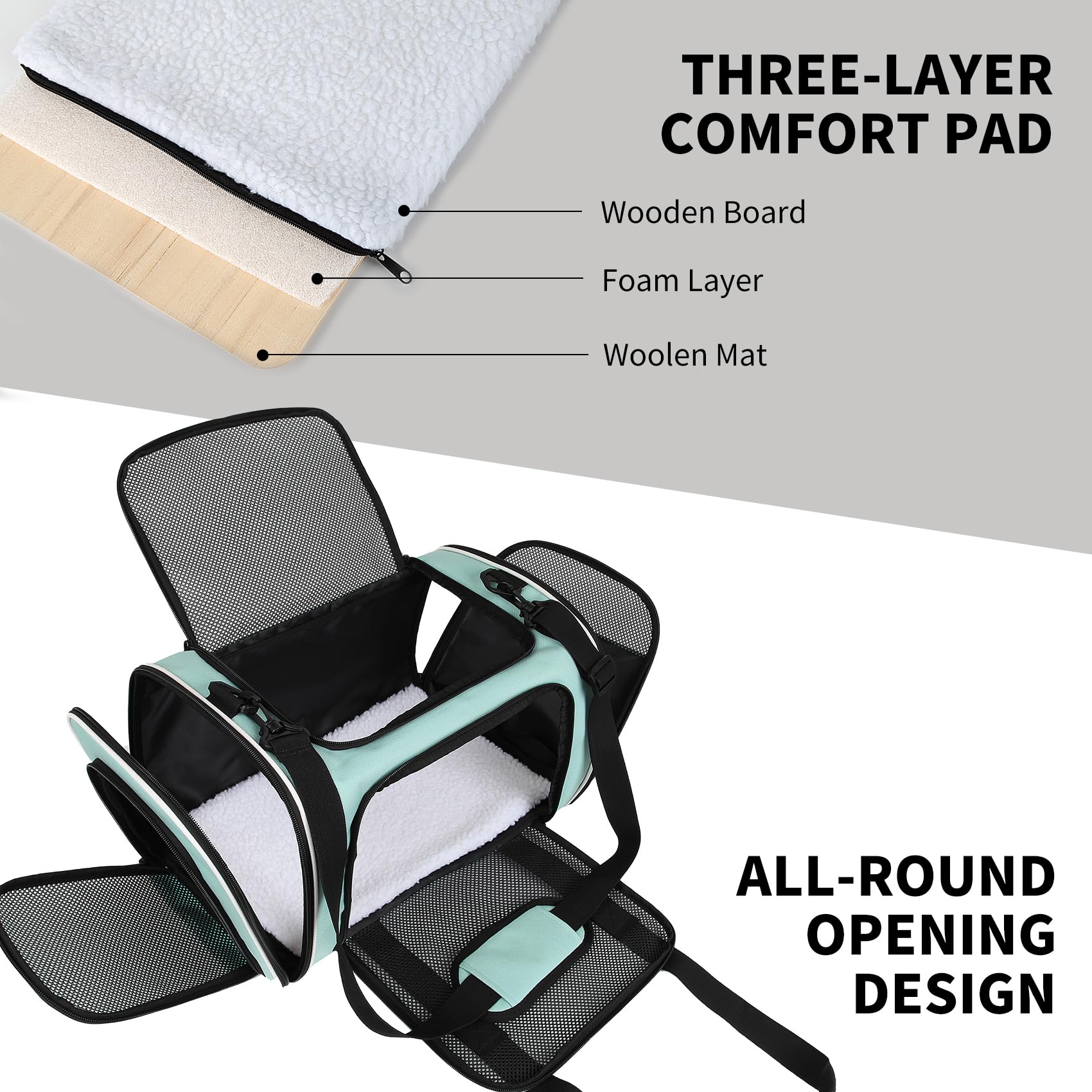 Yipincover Carriers Soft-Sided Large Pet Carrier