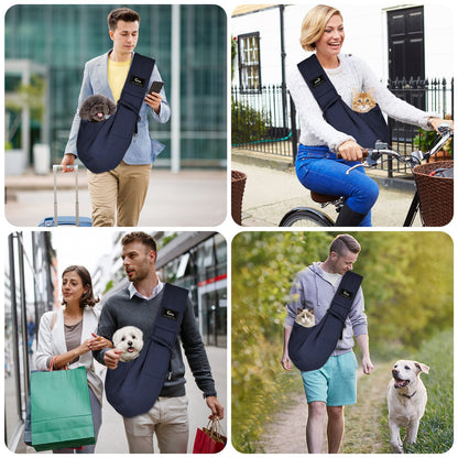 CUBY Dog and Cat Sling Carrier Hands Free Reversible Pet Papoose Bag