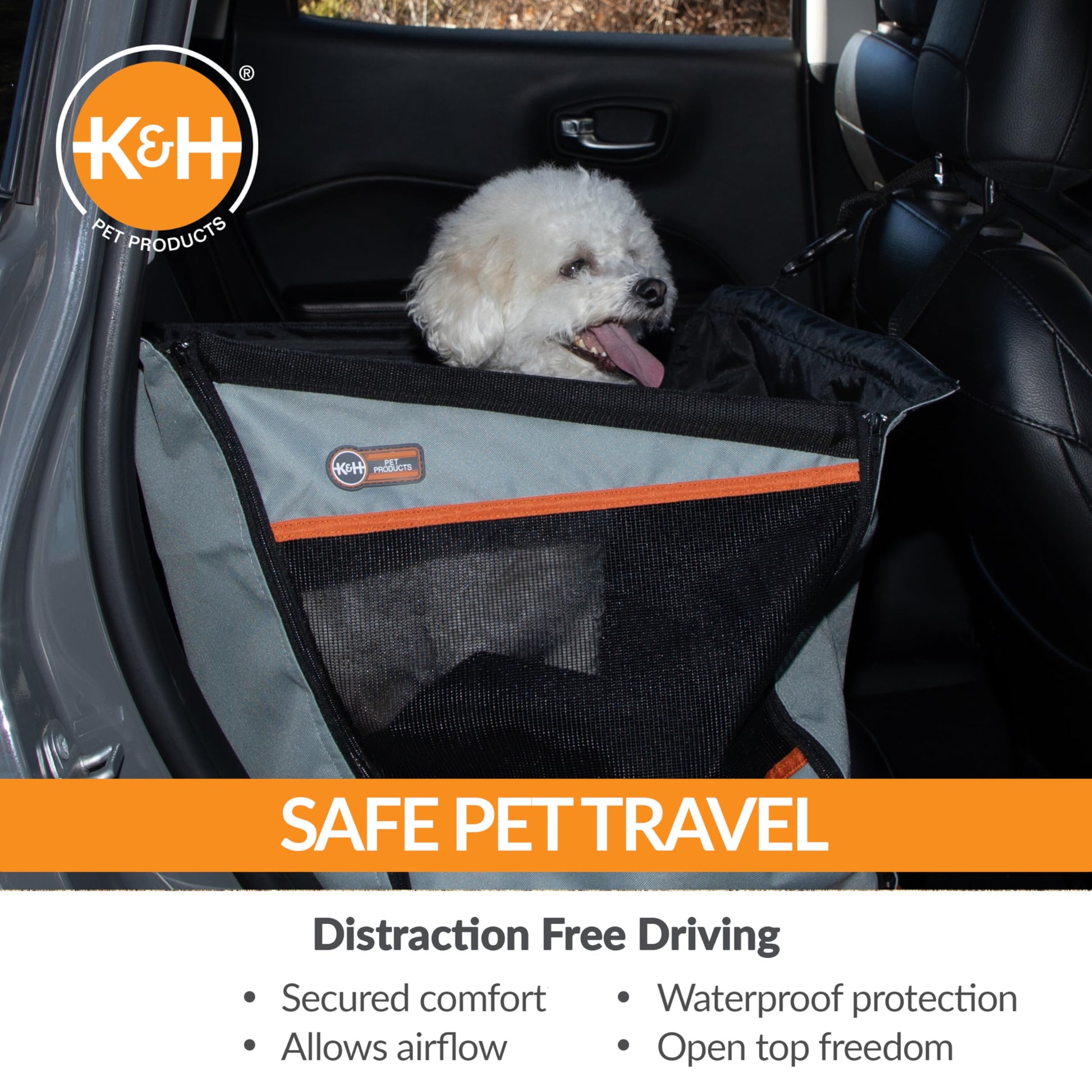 K&H Pet Products Buckle N Go Dog Car Seat for Small Dogs, Seat