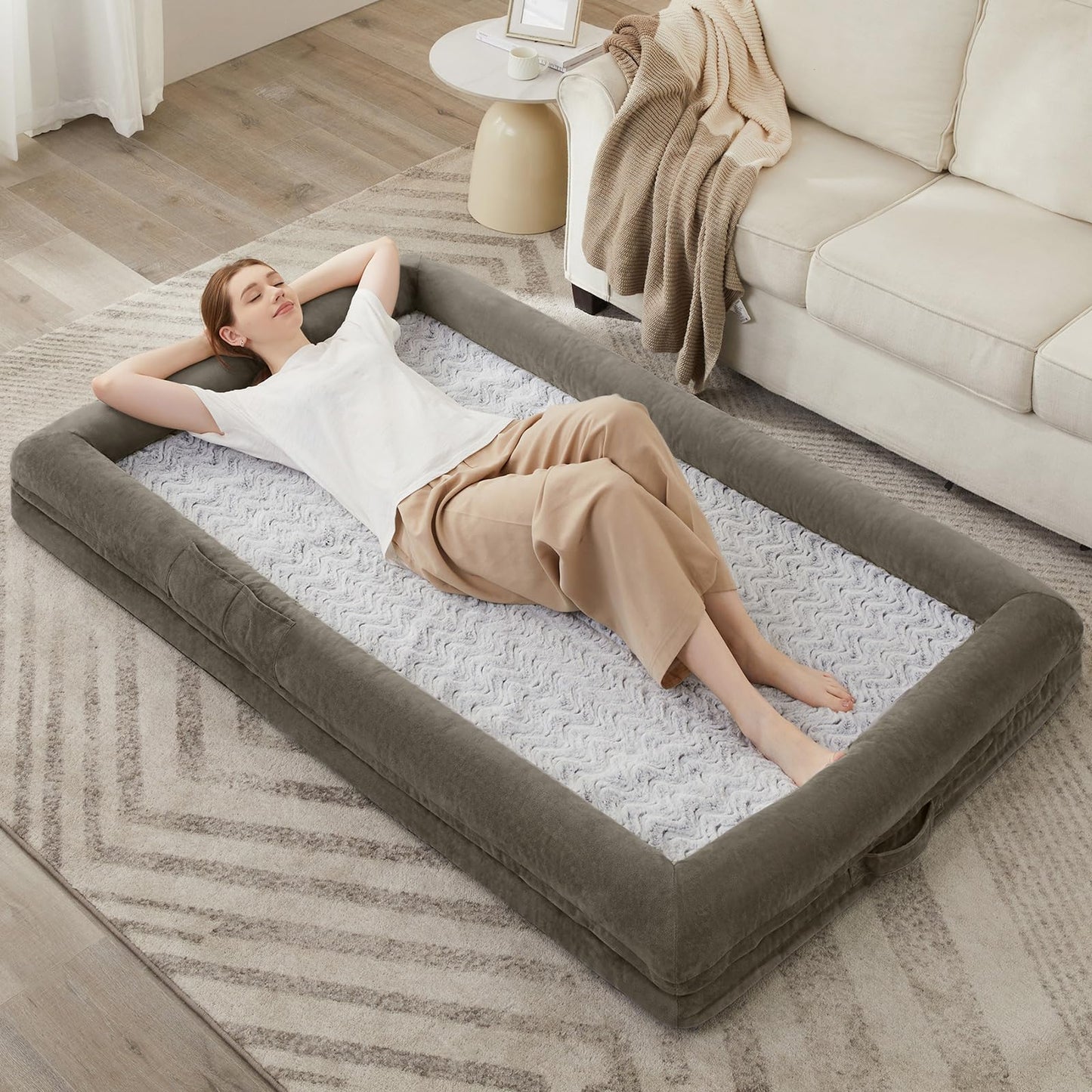 WNPETHOME Human Dog Bed for Adult, Washable Dog Couch with Bed