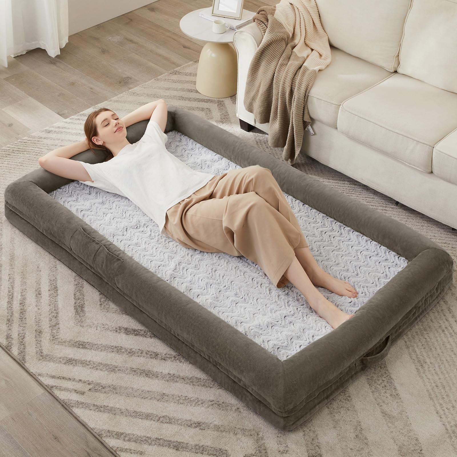 WNPETHOME Human Dog Bed for Adult, Washable Dog Couch with Bed