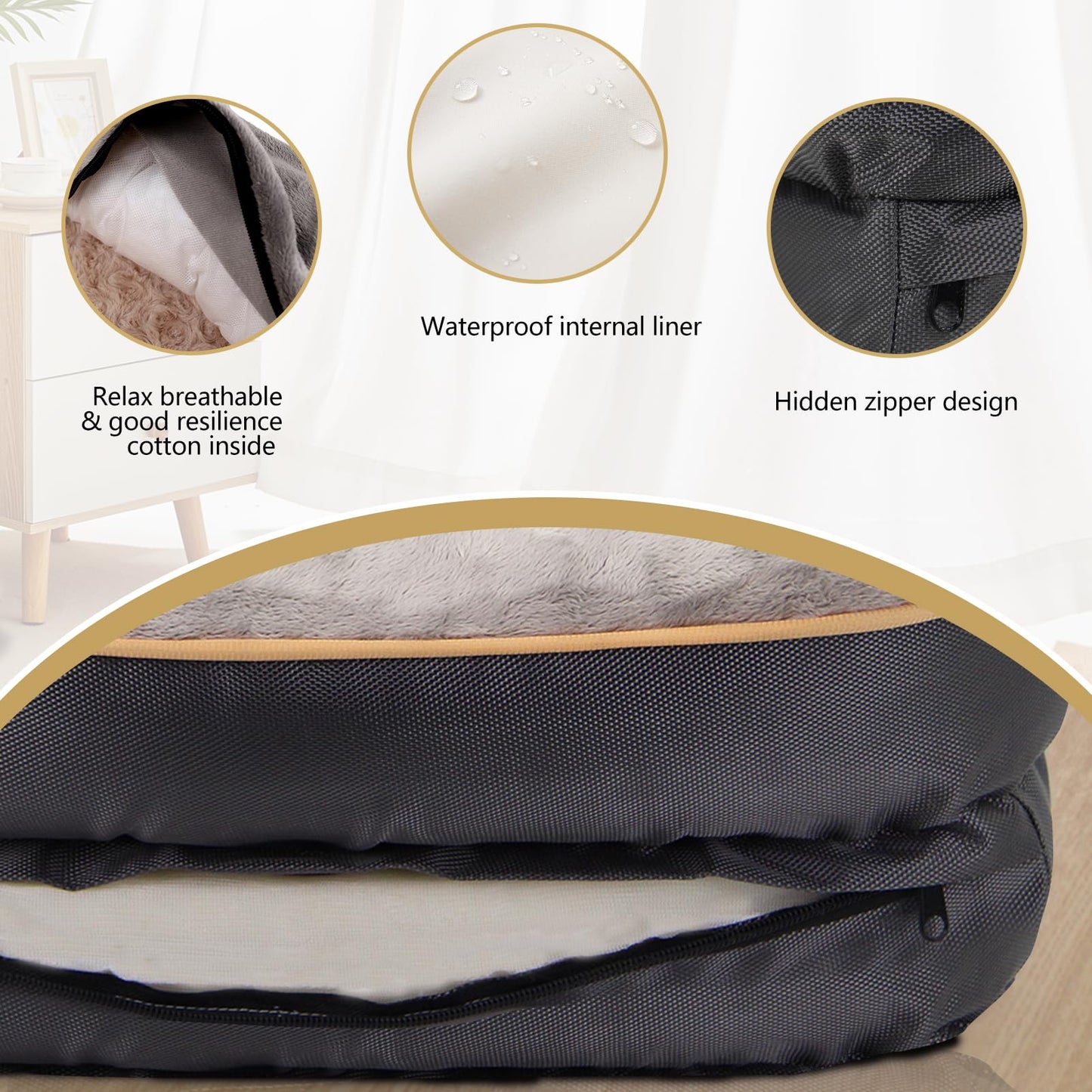 JOYELF XLarge Memory Foam Dog Bed, Orthopedic Dog Bed Sofa