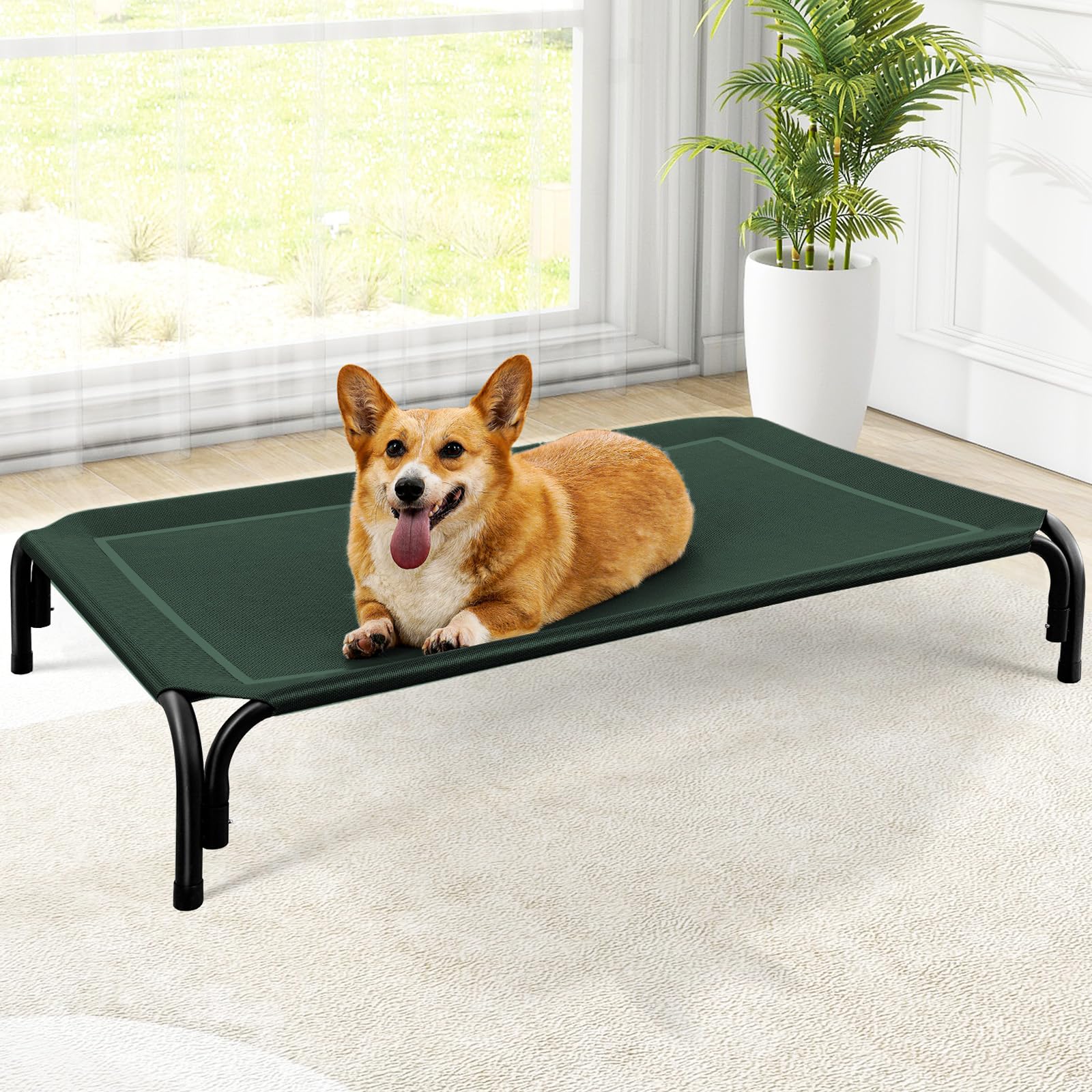 Elevated Dog Bed, Raised Outdoor Dog Bed for Medium Sized Bed
