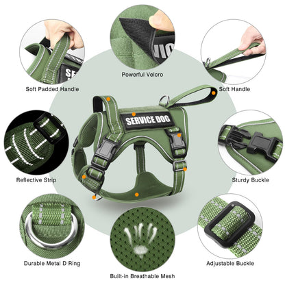 WINSEE Tactical Dog Harness, No Pull Dog Harness