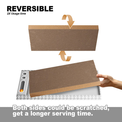 MARKARBARKA Cat Scratching Board 3 Pack Reversible Cardboard Scratcher