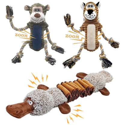 BUYPOW Dog Toys for Large Dog Plush Squeaky Medium Small Dog Toys