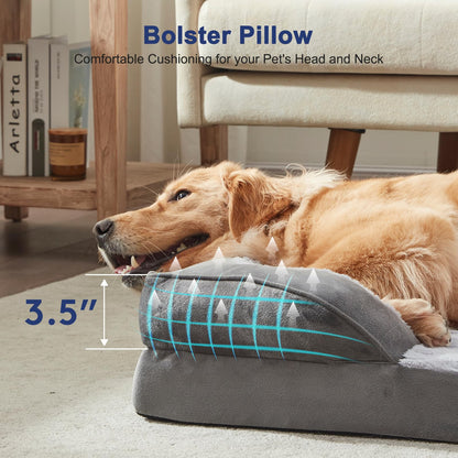 FURTIME Orthopedic Dog Beds Large Sized Dog, XL Washable Dog Sofa Bed