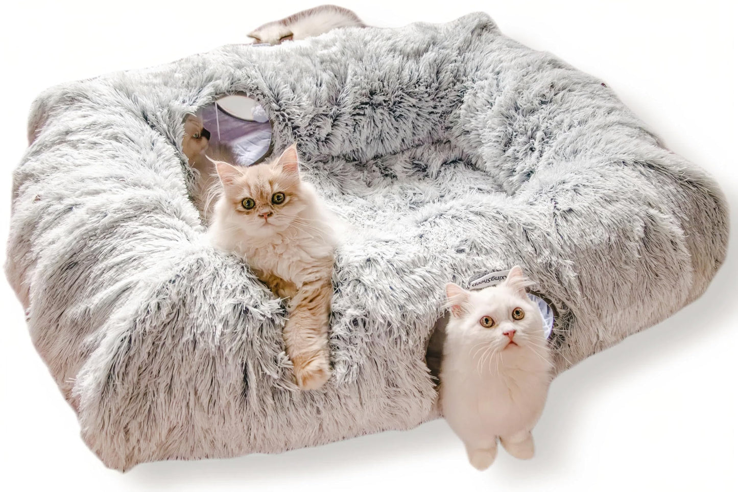 XxingSheep 4 Cave Shuttled XL Cat Tunnel Bed for Indoor Cats Bed