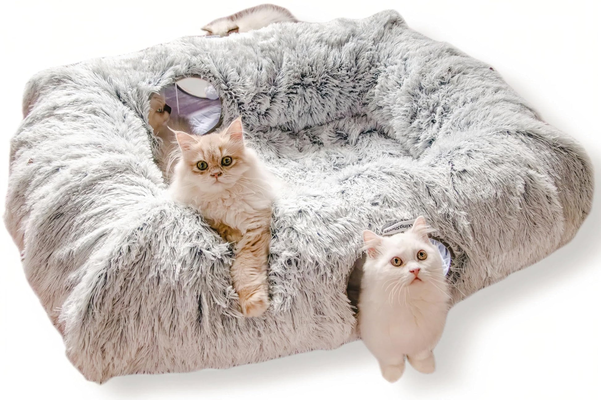 XxingSheep 4 Cave Shuttled XL Cat Tunnel Bed for Indoor Cats Bed