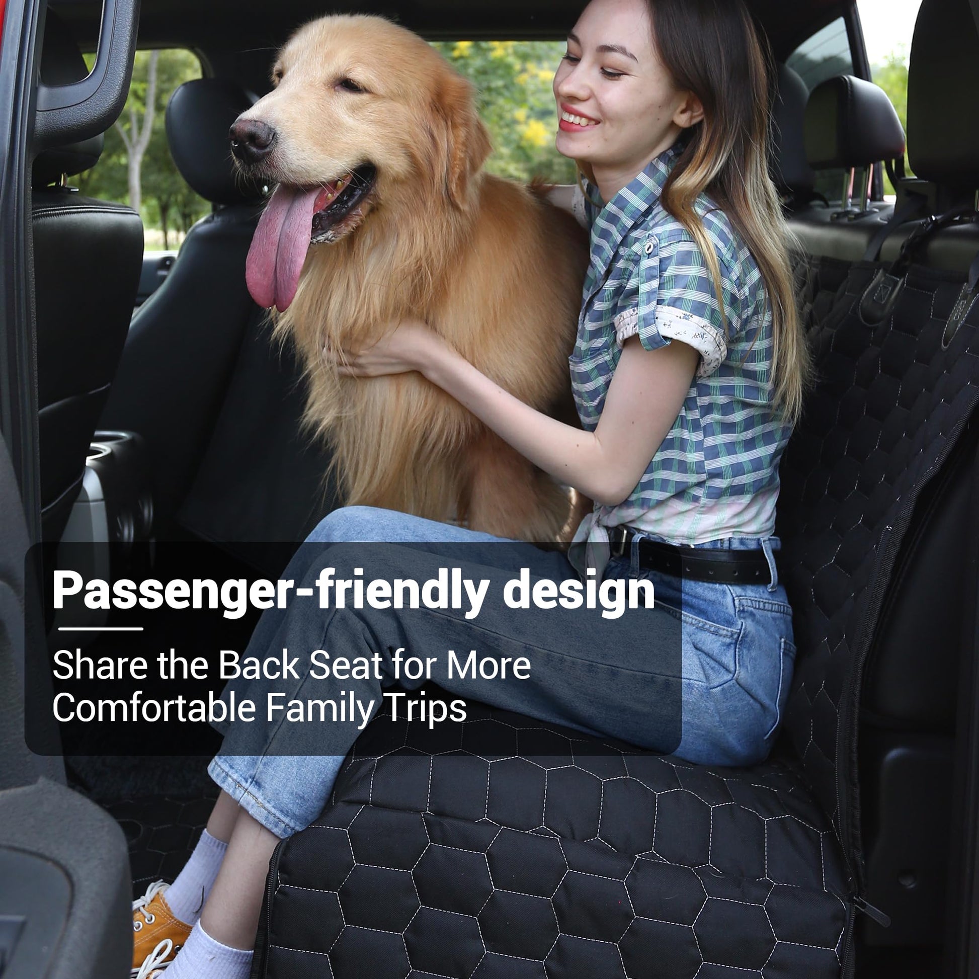 Meginc Dog Car Seat Cover for Trucks, Dog Seat Cover for Back Seat